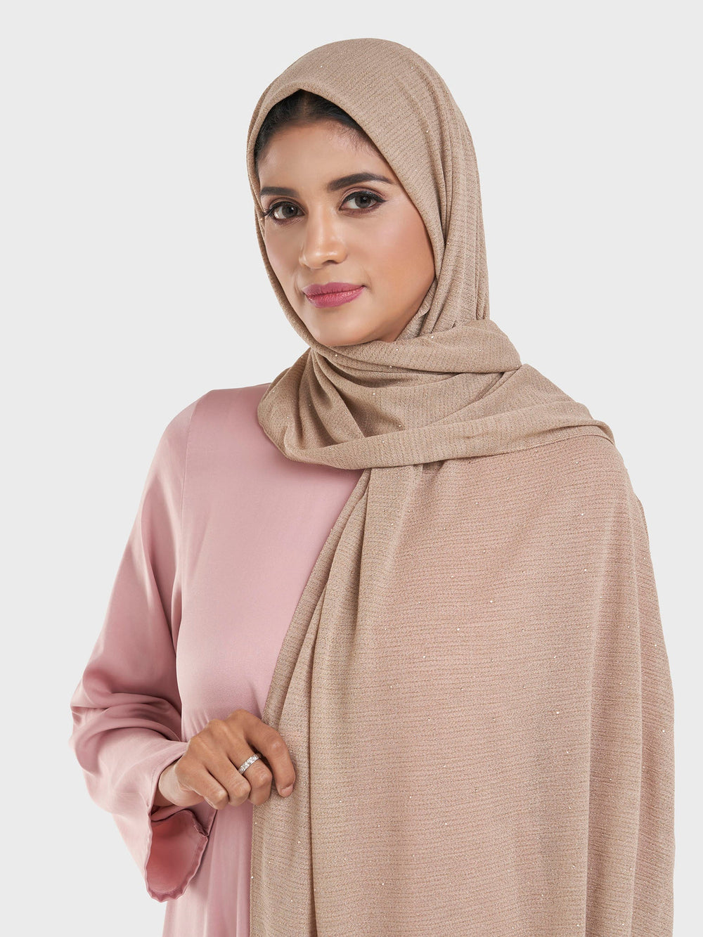 Lurex Jersey Hijab with All Over Stones