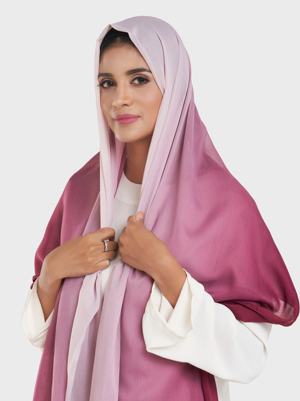 Double Layered Chiffon Shaded Hijab