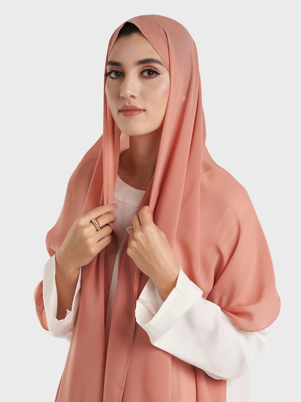 Stone Line Border Chiffon Hijab